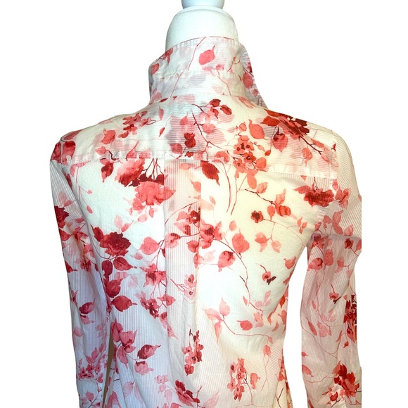 LAUREN RALPH LAUREN - Floral Pink Button Down Blouse. Size PXS - Picture 5 of 13